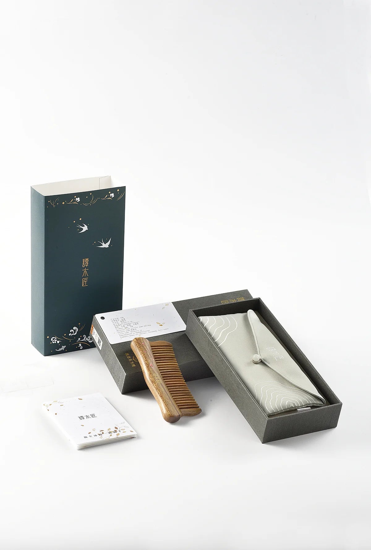 HAIR COMB TEETH INLAY HAPPINESS